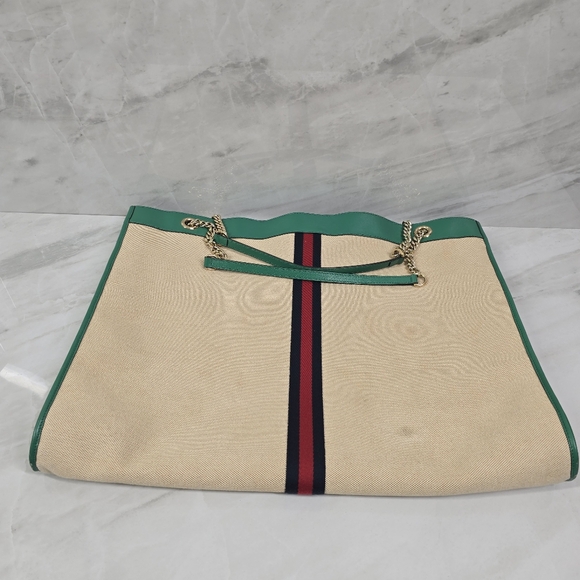 🔥Limited Edition🔥Gucci Rajah Green and Beige Tote Bag - Picture 5 of 13